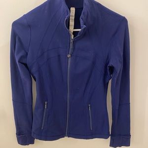 Lululemon Athletica zip up runners jacket in navy, Size 4